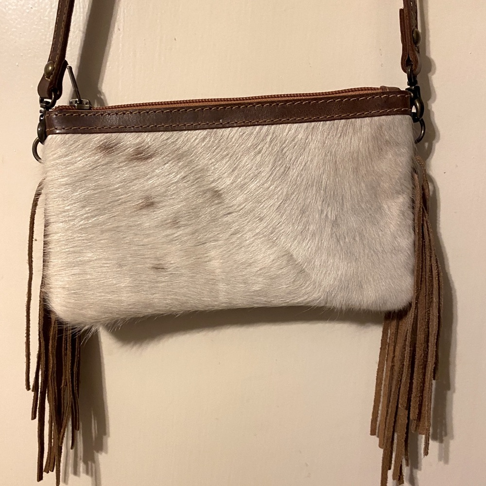 Boutique style Cowhide crossbody